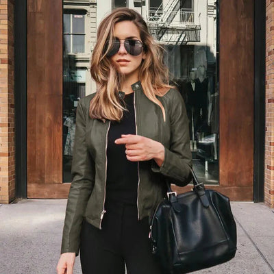 Élise™ | Veste en Simili Cuir