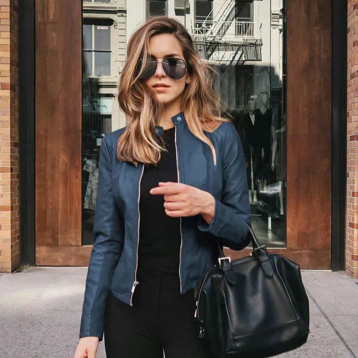 Élise™ | Veste en Simili Cuir