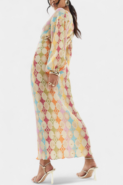 Shanice™ | Robe Longue Imprimé Géométrique Été