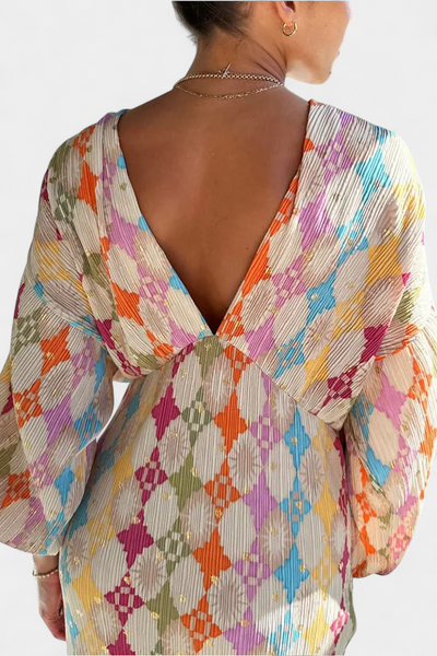 Shanice™ | Robe Longue Imprimé Géométrique Été
