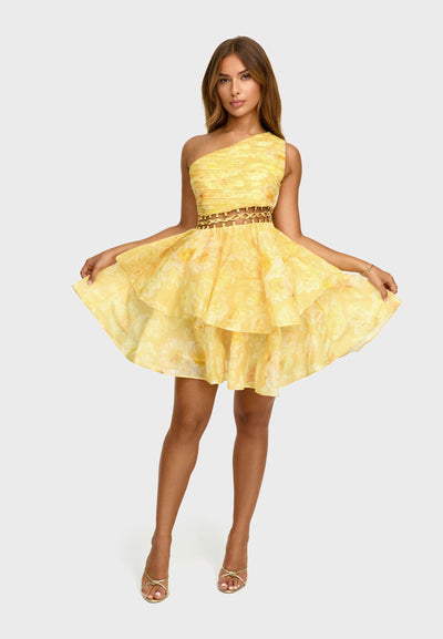 Sylvabelle™ | Robe Mini à Épaule Dénudée