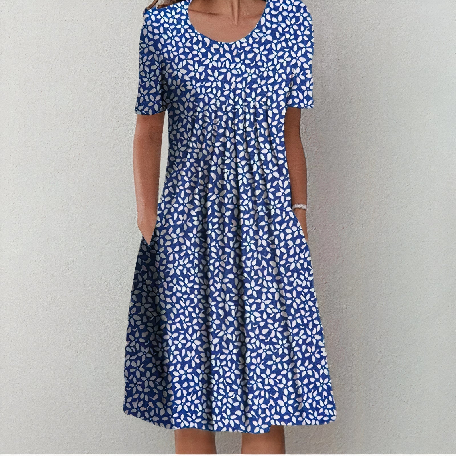 Bleu avec Fleurs / 4XL