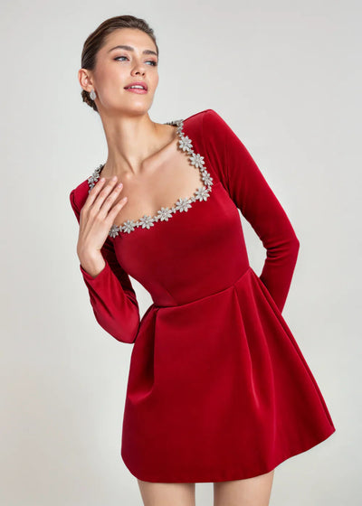 Vera™ | Robe Mini Velours