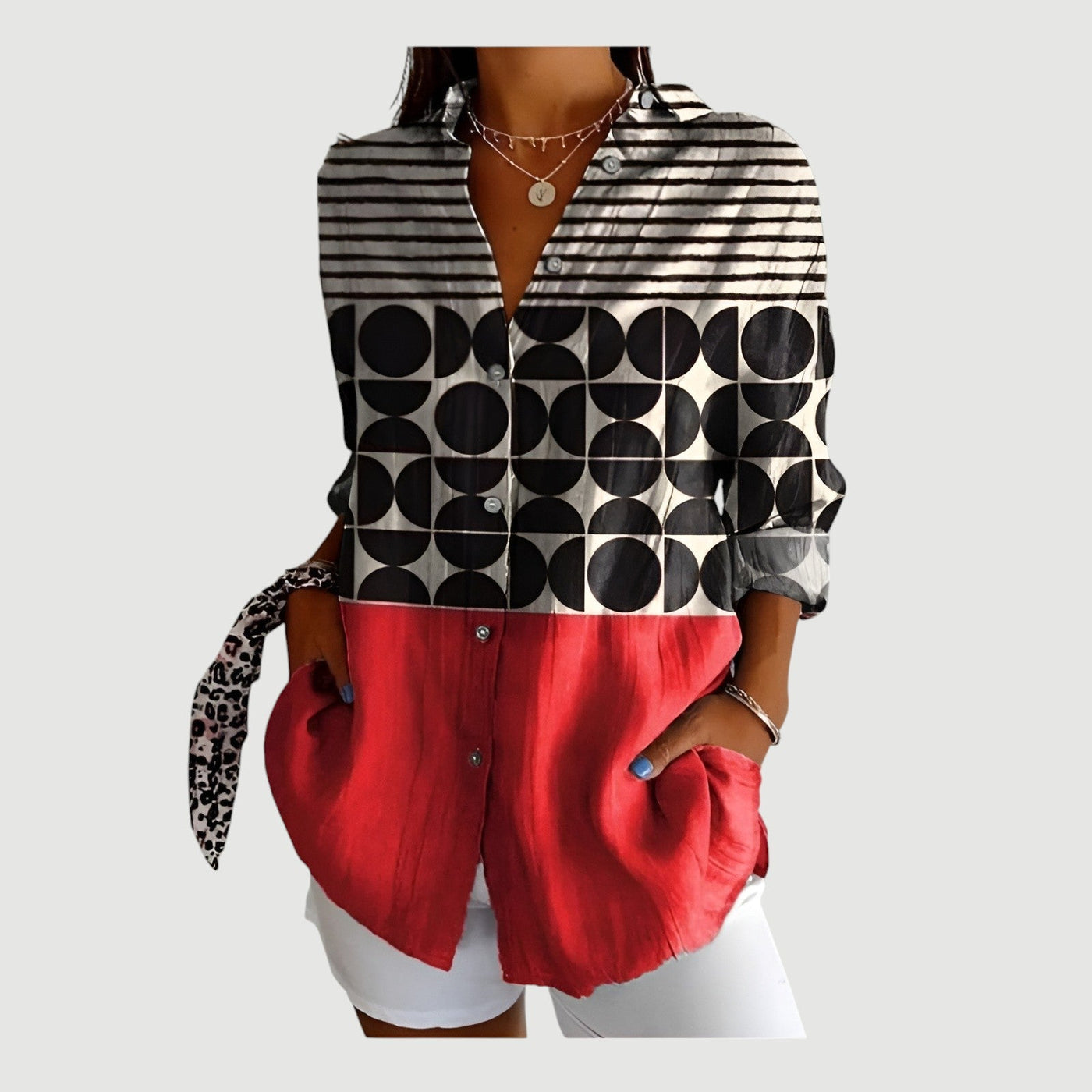 Veronica™ | Blouse Femme à Motif Géométrique.
