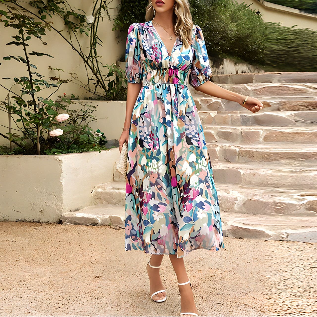Violette™ | Robe Décontractée à Imprimé Floral