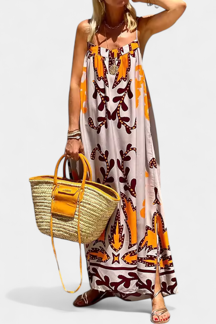 Vilma™ | Robe Longue À Imprimé Tropical