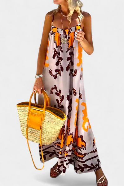 Vilma™ | Robe Longue À Imprimé Tropical