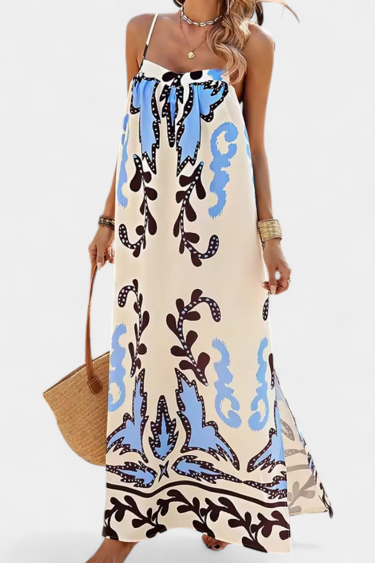 Vilma™ | Robe Longue À Imprimé Tropical