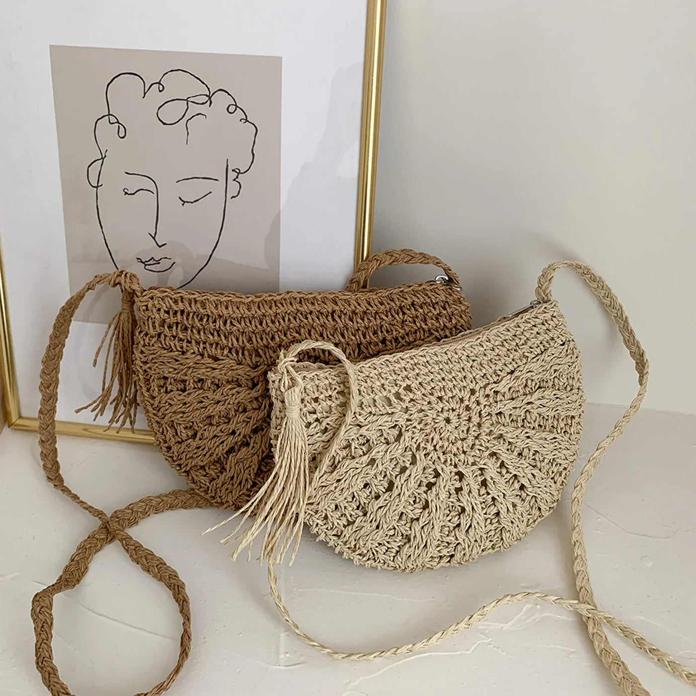 Nahia™ | Sac Épaule Crochet Bohème