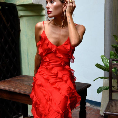 Zara™ | Robe Longue À Volants