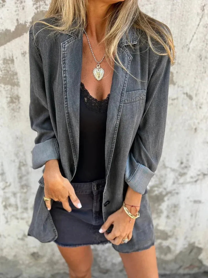 Mireia™ | Blazer en Denim Casual