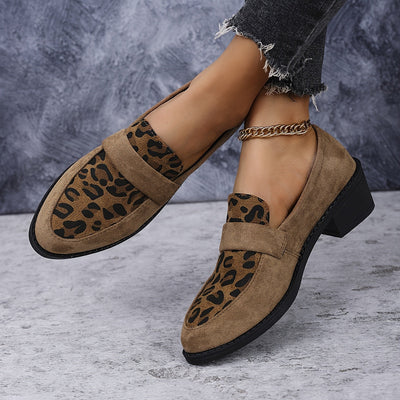 Lina™ | Mocassins à Talon Léopard