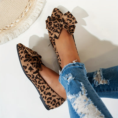 Lina™ | Ballerines Nœud Léopard
