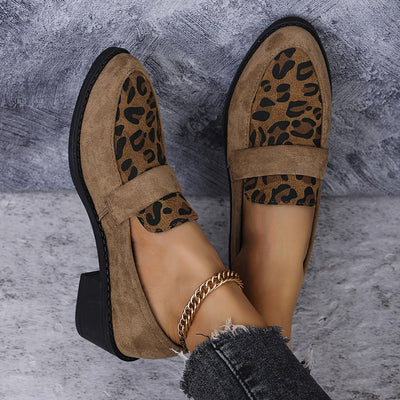 Lina™ | Mocassins à Talon Léopard