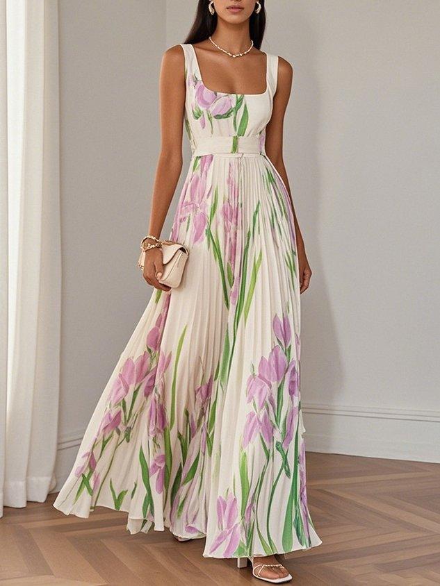Liviane™ | Robe Plissée Maxi