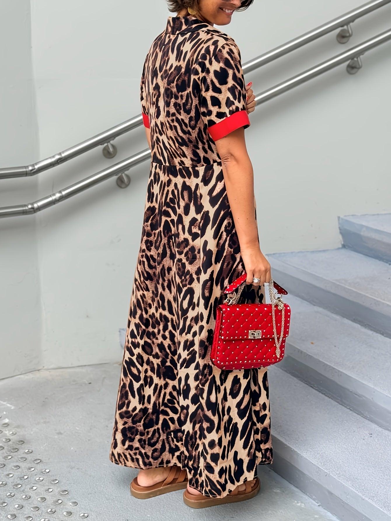 Mila™ | Robe Longue Léopard Fluide