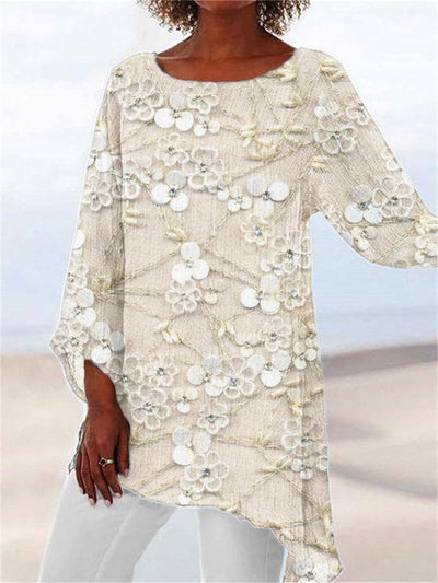 Ivendra™ | Haut Femme Imprimé Crystal Bloom