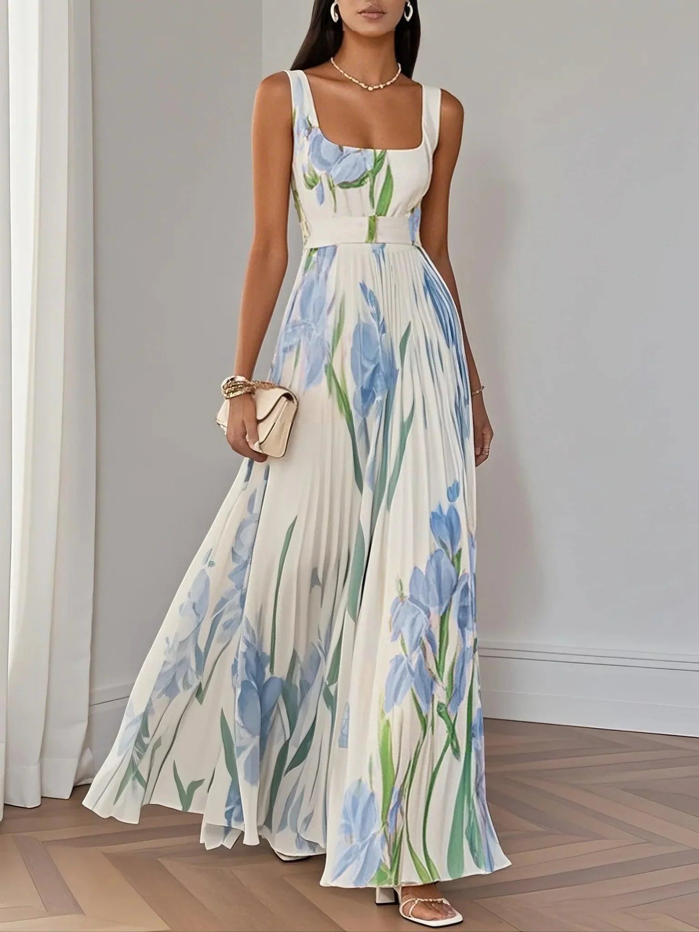 Liviane™ | Robe Plissée Maxi