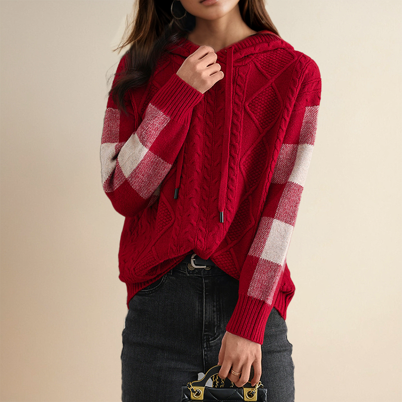 Emily™ | Pull à Capuche Torsadé