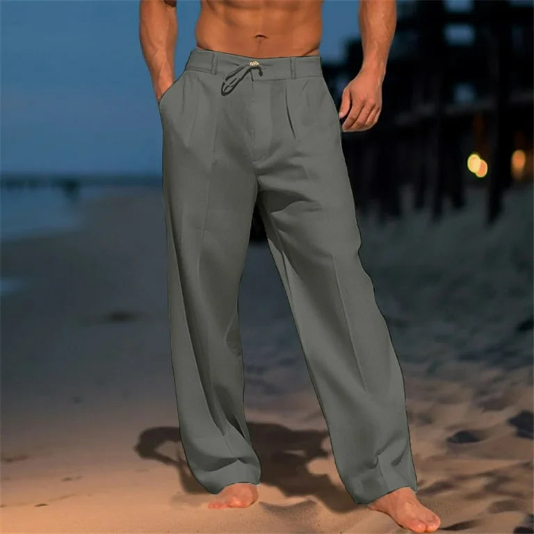 Nathan™ | Pantalon Uni en Lin
