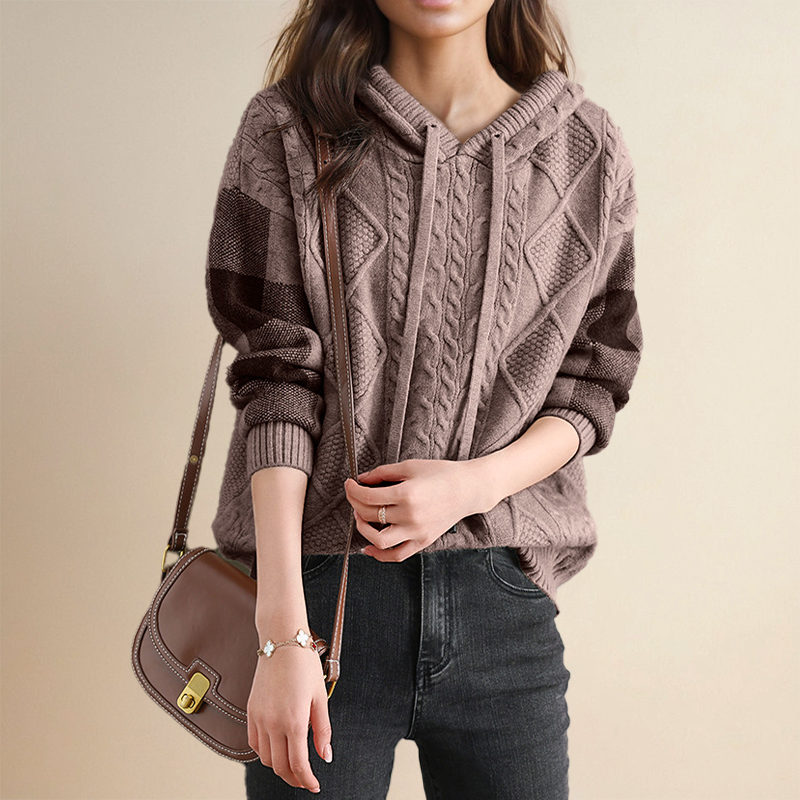 Emily™ | Pull à Capuche Torsadé