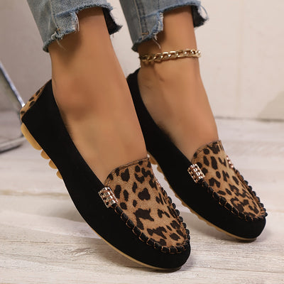 Calie™ | Mocassins Suédine Léopard