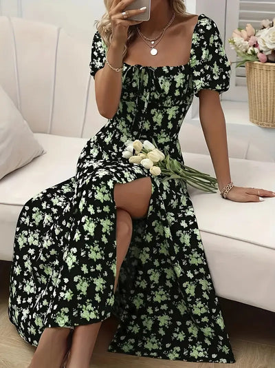Liora™ | Robe Fendue Imprimée