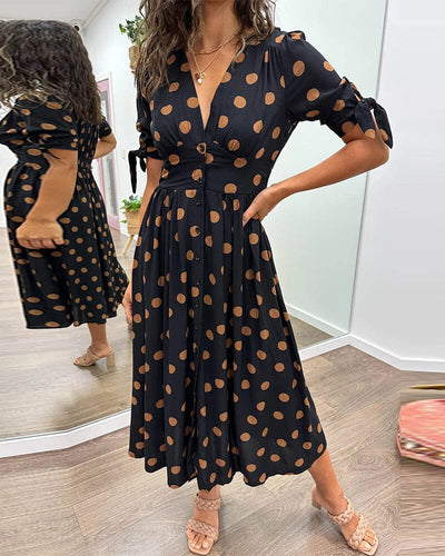 Melody™ | Robe à Pois avec Décolleté en V