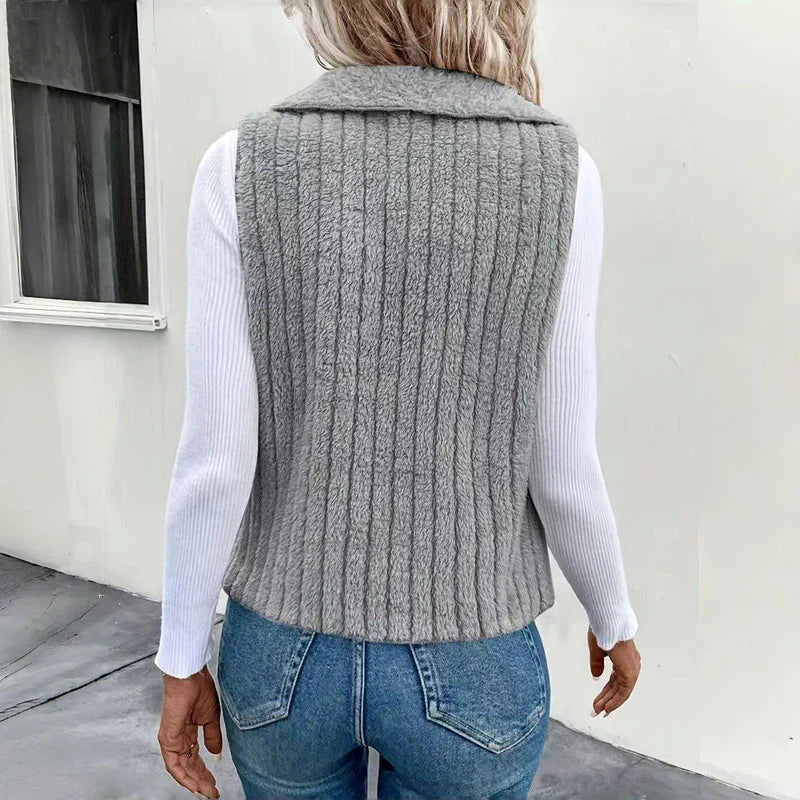 Ulrika™ | Gilet Tricoté avec Texture