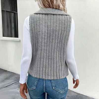 Ulrika™ | Gilet Tricoté avec Texture