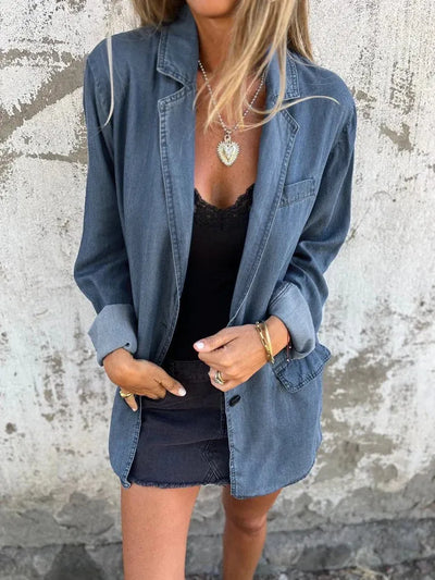 Mireia™ | Blazer en Denim Casual