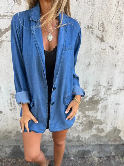 Mireia™ | Blazer en Denim Casual