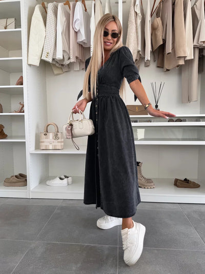 Ivanka™ | Robe en Denim Lumineuse