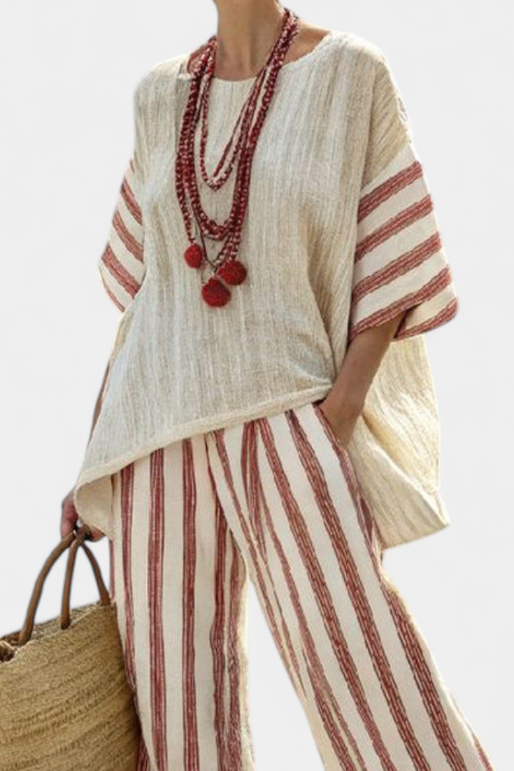 Alix™ | Ensemble Rayé Rústique