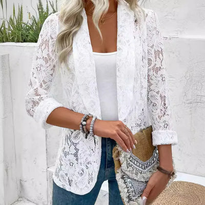 Ivy™ | Blazer en Dentelle Élégante