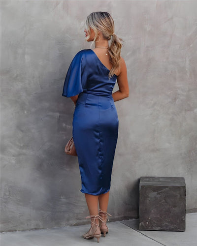 Kyra™ | Élégant Robe en Soie avec Fentes