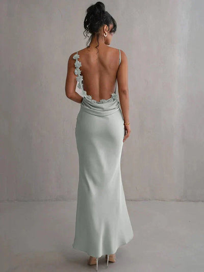 Nina™ | Robe de Soirée en Soie Luxueuse avec Volants