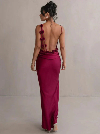 Nina™ | Robe de Soirée en Soie Luxueuse avec Volants