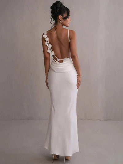 Nina™ | Robe de Soirée en Soie Luxueuse avec Volants