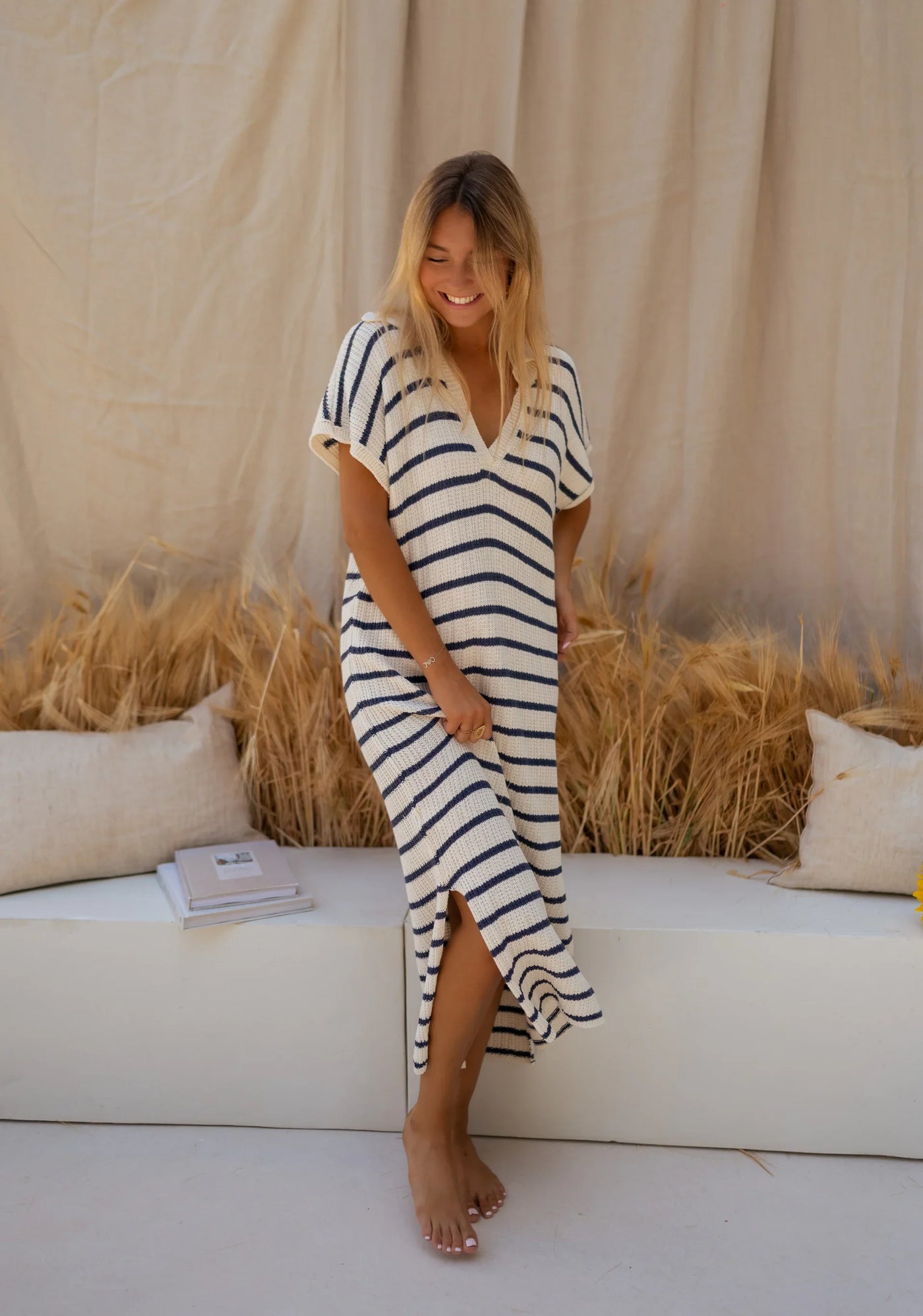 SOPHIA™ | LA ROBE EN MAILLE RAYÉE