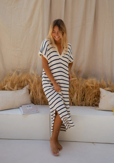 SOPHIA™ | LA ROBE EN MAILLE RAYÉE
