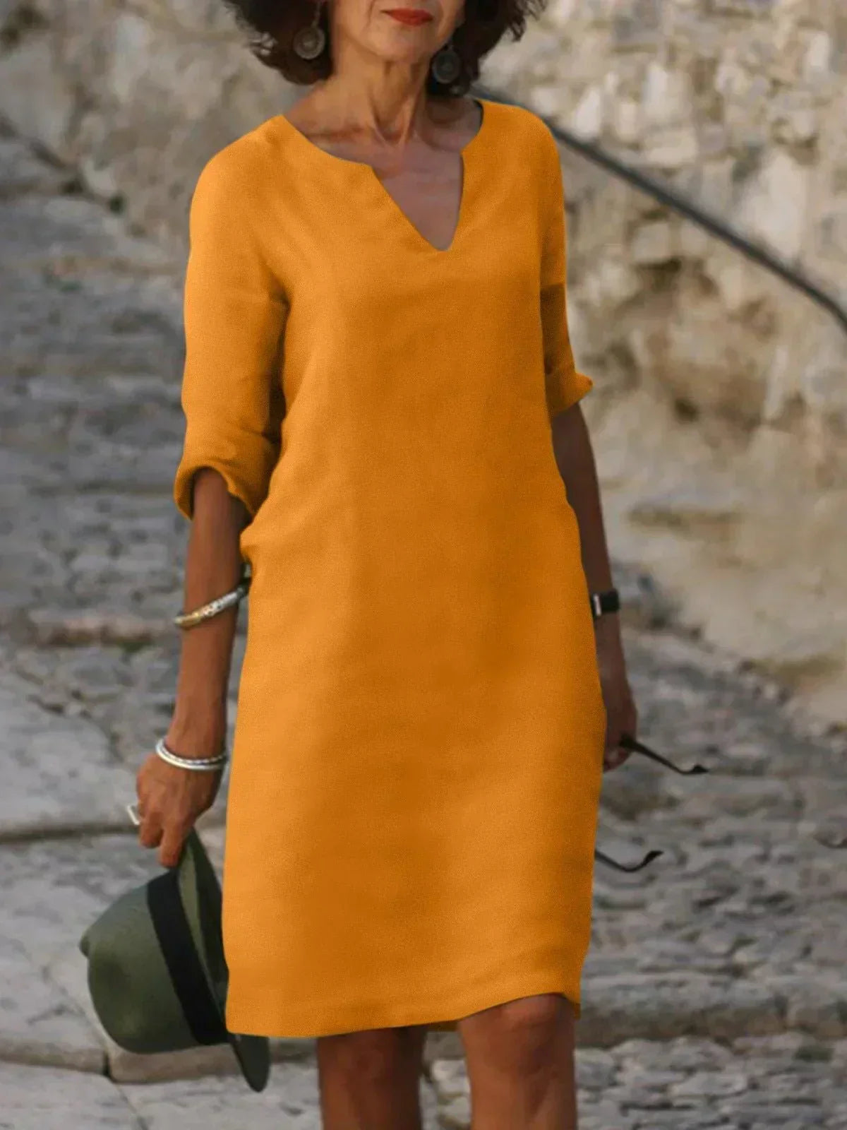 Nadine™ | Robe Élégante avec Décolleté en V