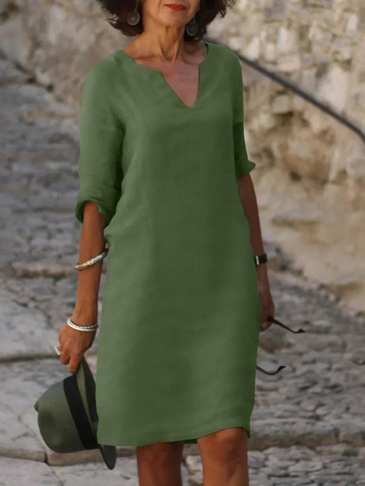 Nadine™ | Robe Élégante avec Décolleté en V