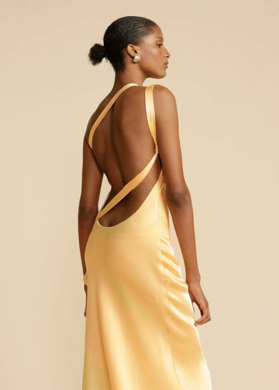 Sophia™ | Robe Maxi en Soie avec Élégantes Bretelles