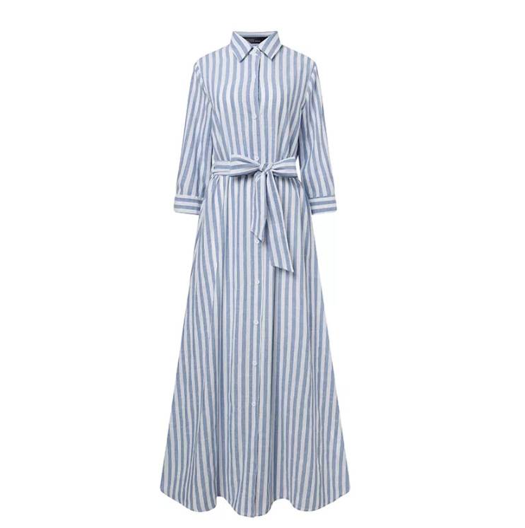Sireni | Robe longue à imprimé rayé