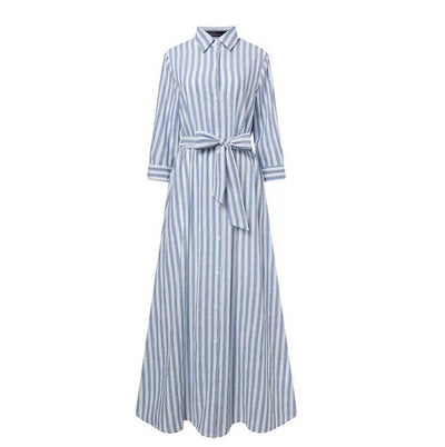 Sireni | Robe longue à imprimé rayé