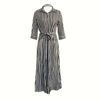 Sireni | Robe longue à imprimé rayé