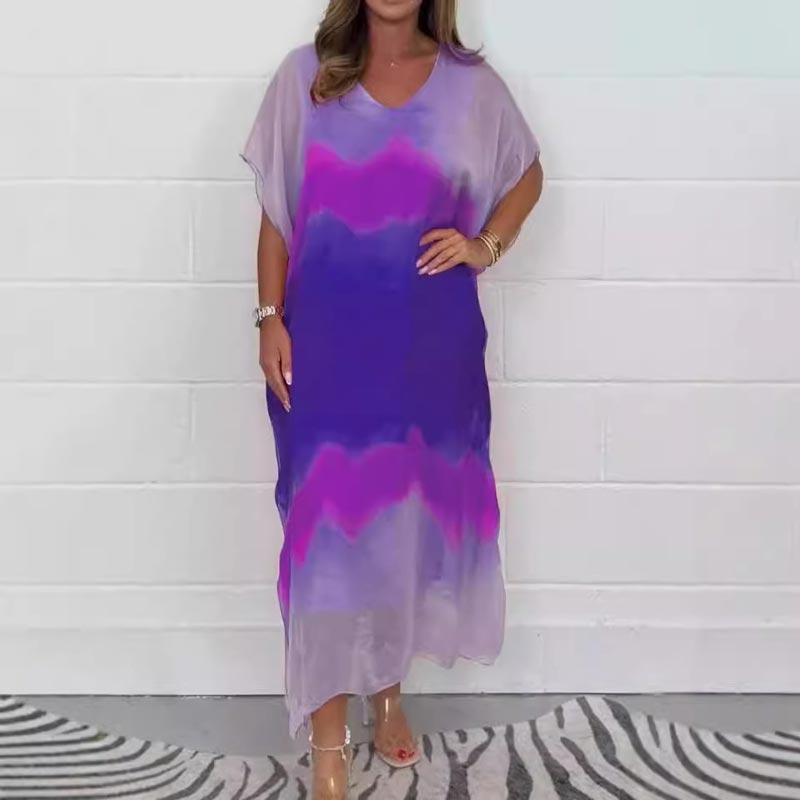 Magalie™ - Robe en mousseline avec effet Dip Dye