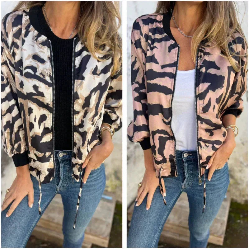 Milania™ | Veste Printanière Léopard