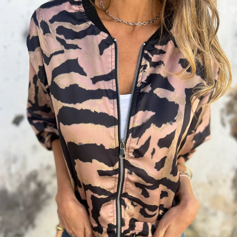 Milania™ | Veste Printanière Léopard